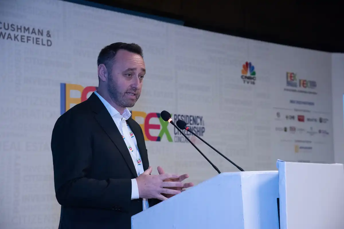 Investment Visa CEO presenting at IREX India Event