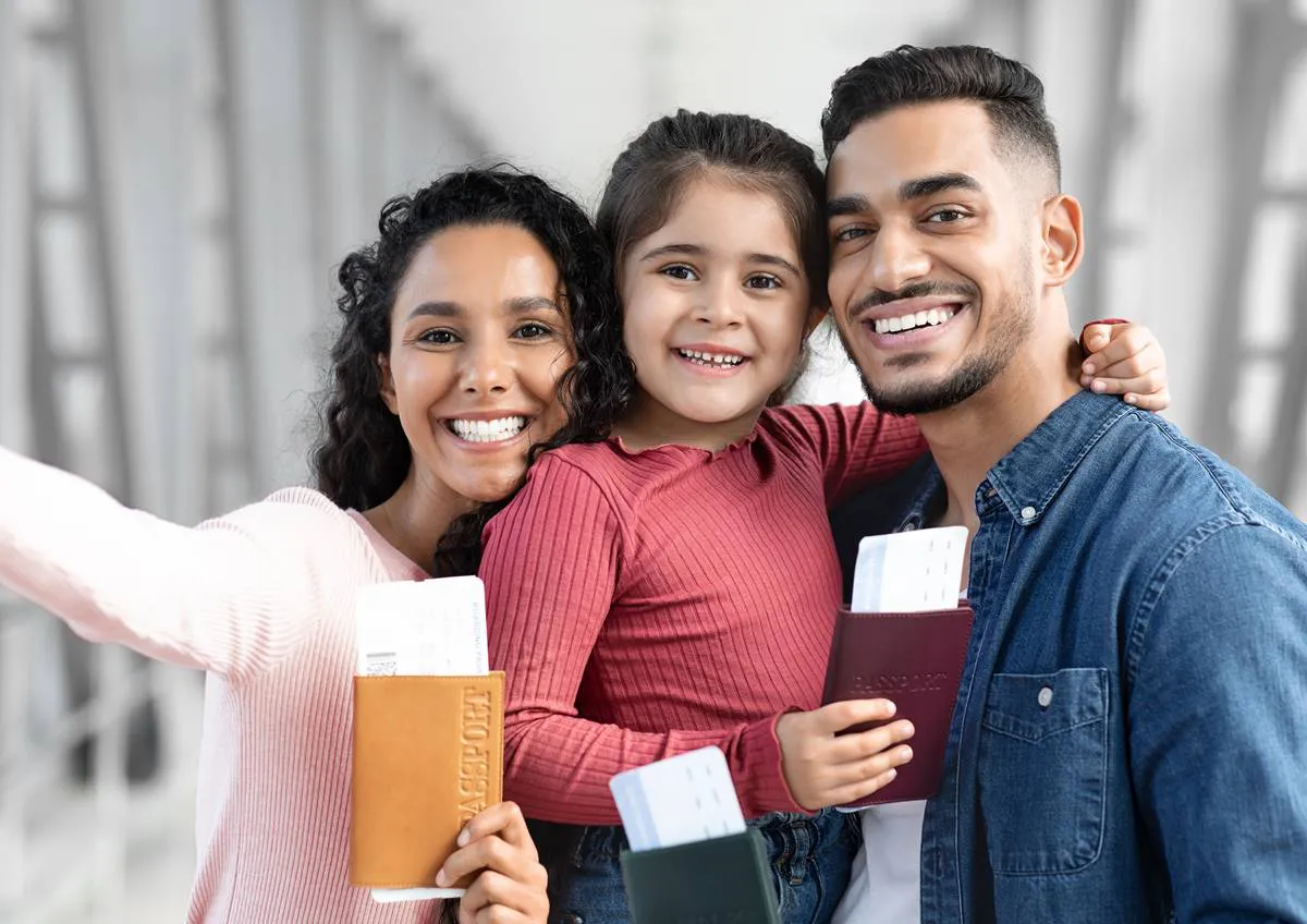 Family with a daughter enjoying their second passports and citizenships.