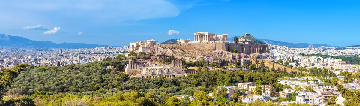greece athens acropolis areal view