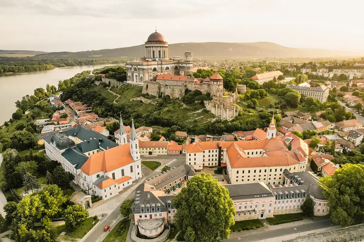 View at the Buda castle in the capital of Hungary.