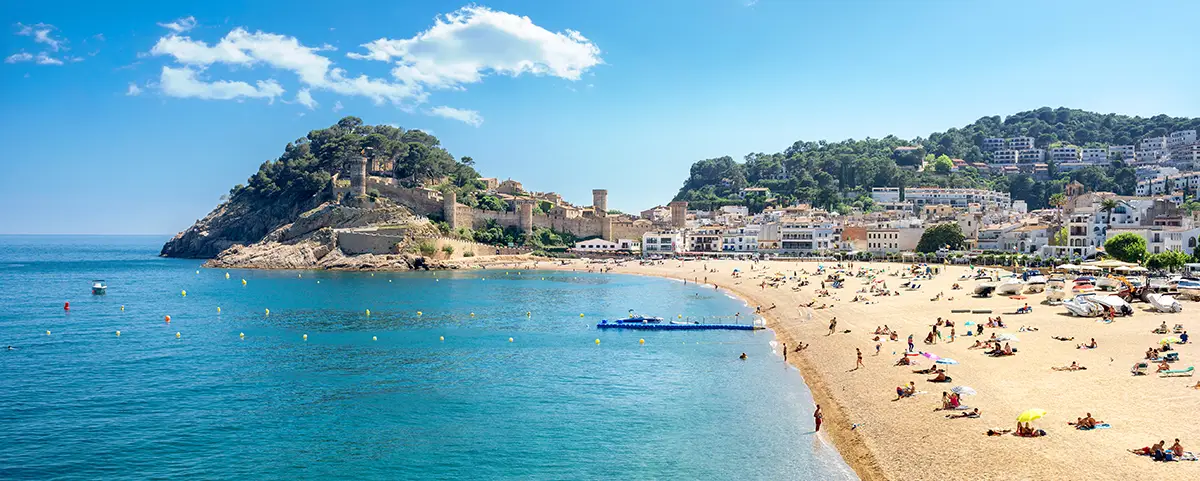 Landscape of Lloret de Mar in Spain 